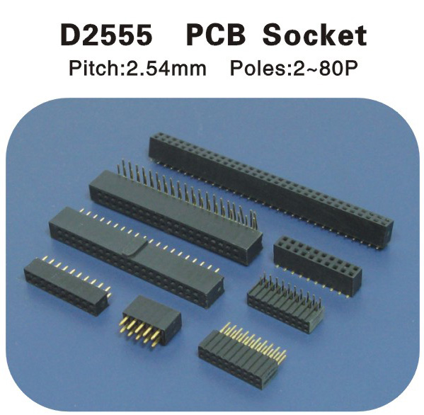  PCB Socket  2.54扁平排母 D2555